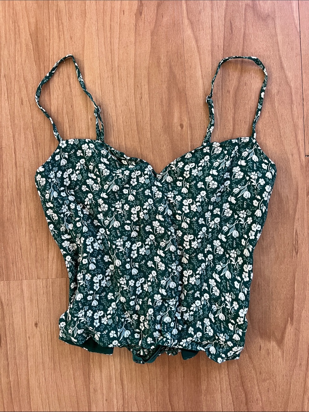 Size 2 Reformation Floral Print Square Neckline Crop Top